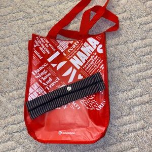 Lulu Lemon headband + bag